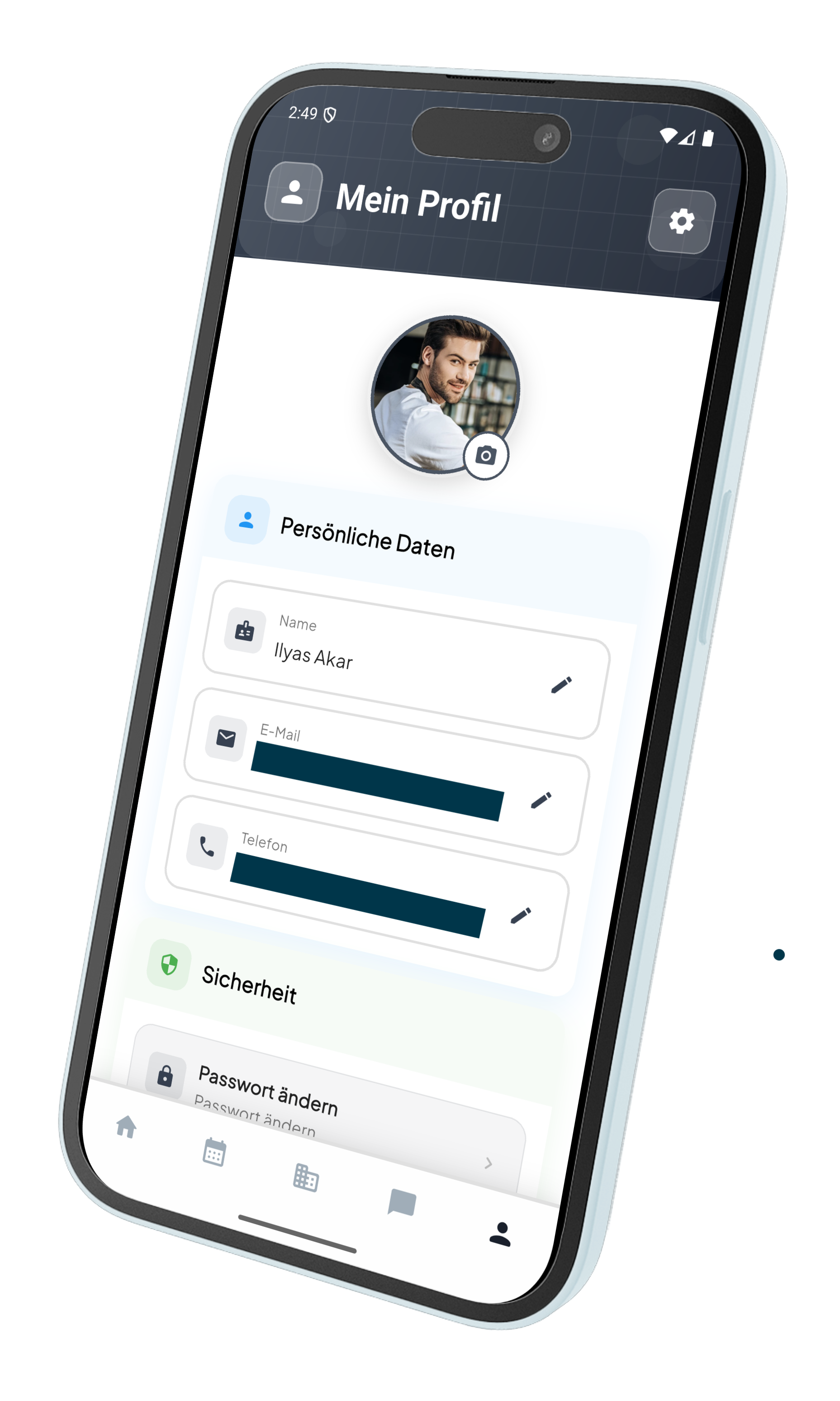 Clok Mobile App auf iPhone